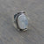 Rainbow  Moonstone Ring, blue Moonstone Silver Ring, Moonstone Ring, Crescent Moon Ring, Moonstone Statement Ring, Boho Ring