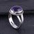 Handmade Amethyst Ring, 925 Sterling Silver Ring, Oval Gemstone, Silver Band Ring, Simple Ring, Purple Stone Ring, Promise Ring