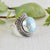 Larimar Ring, Handmade Ring, Gemstone Ring, Statement Ring, Boho Ring, 925 Silver Ring, Handmade Ring Band Ring, Women Ring, Gift For Her