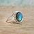 Natural Labradorite Ring-Blue Fire Labradorite Ring-Handmade Silver Ring-925 Sterling Silver Ring-Labradorite Ring-Promise Ring