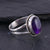 Handmade Amethyst Ring, 925 Sterling Silver Ring, Oval Gemstone, Silver Band Ring, Simple Ring, Purple Stone Ring, Promise Ring