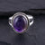 Handmade Amethyst Ring, 925 Sterling Silver Ring, Oval Gemstone, Silver Band Ring, Simple Ring, Purple Stone Ring, Promise Ring