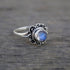 Rainbow Moonstone Ring, 92.5 Sterling Silver ring , Vintage Moonstone Ring, Elegant Moonstone ring ,  Boho Moonstone Ring