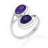 Vintage 2 stone Genuine Amethyst ring in 925 Sterling Silver ,double stone amethist ring ,elegant amethyst ring