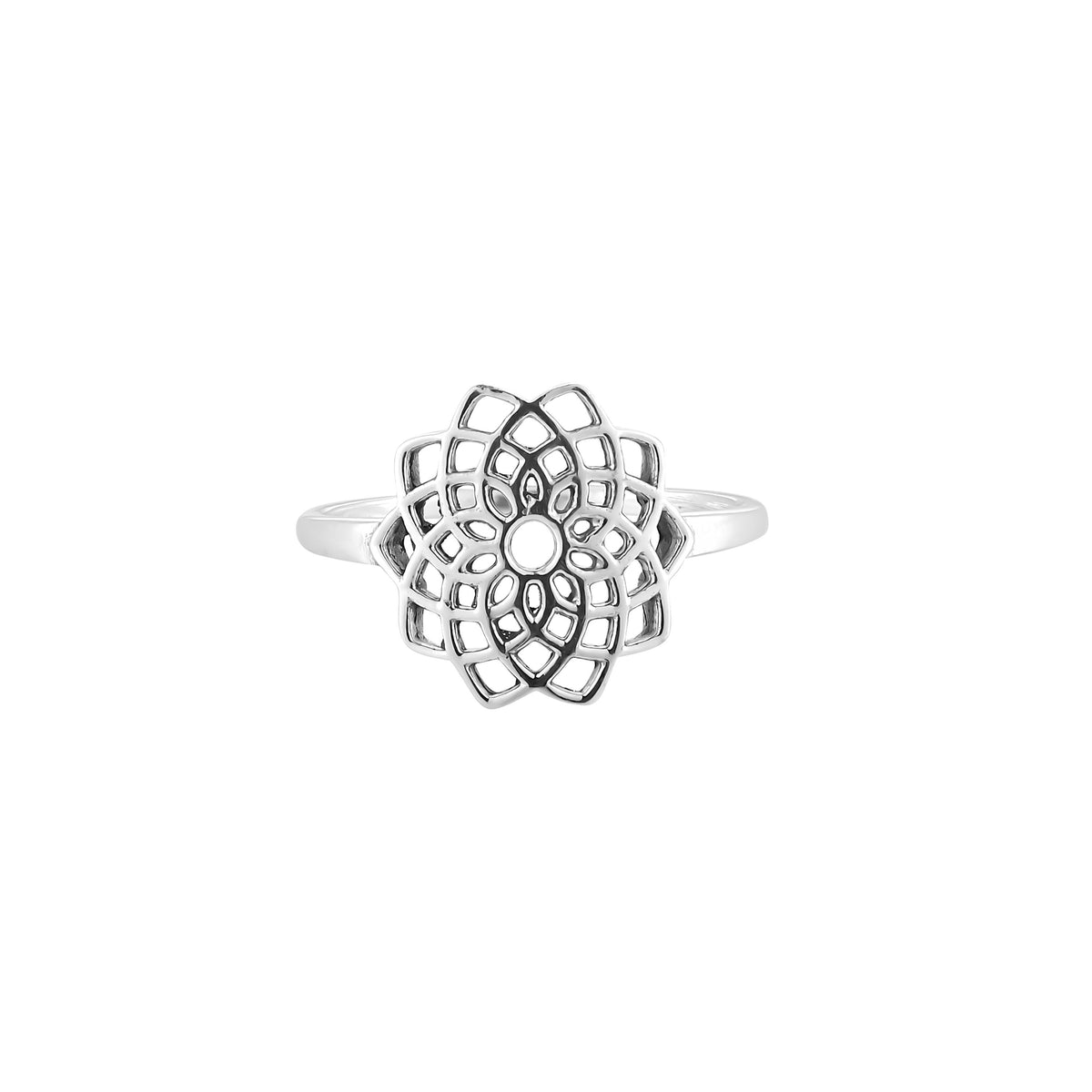 Mandala Ring, Boho ring, sacred geometry ring, meditation ring, yoga r