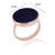 Black Onyx ring, Gold Vermeil Ring,  onyx ring, Vintage Ring, natural onyx ring, Round dark black onyx ring
